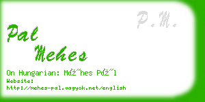 pal mehes business card